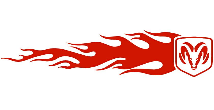 Dodge Auto Flame Side Graphics (Pair)