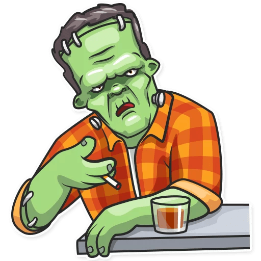 franky the monster_cartoon sticker 19