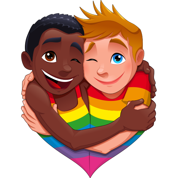 gay boys toon sticker