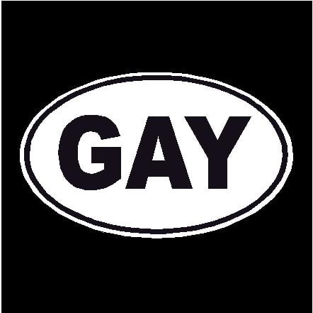 Gay Oval Decal