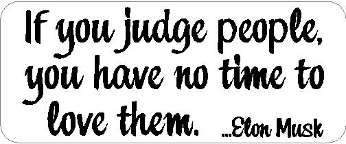 if you judge people ELON MUSK STICKER