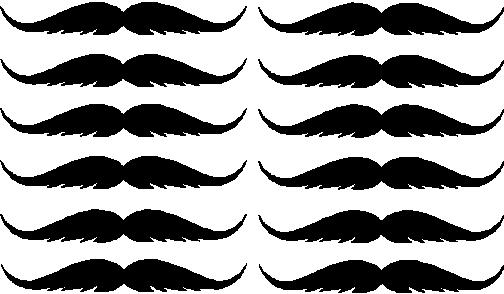Mustache Sticker Set Style 6