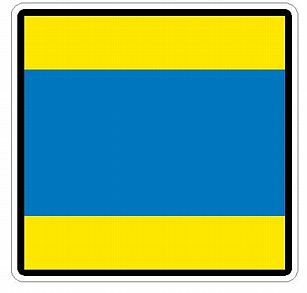 Nautical Flag Alphabet D