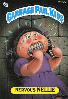 Nervous NELLIE Funny Decal Name Sticker