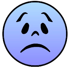 Smile Blue Sad Sticker