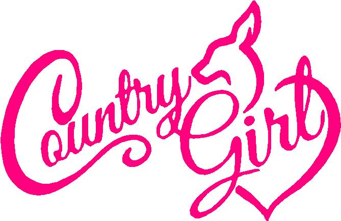 Country Girl Die Cut Car Decal
