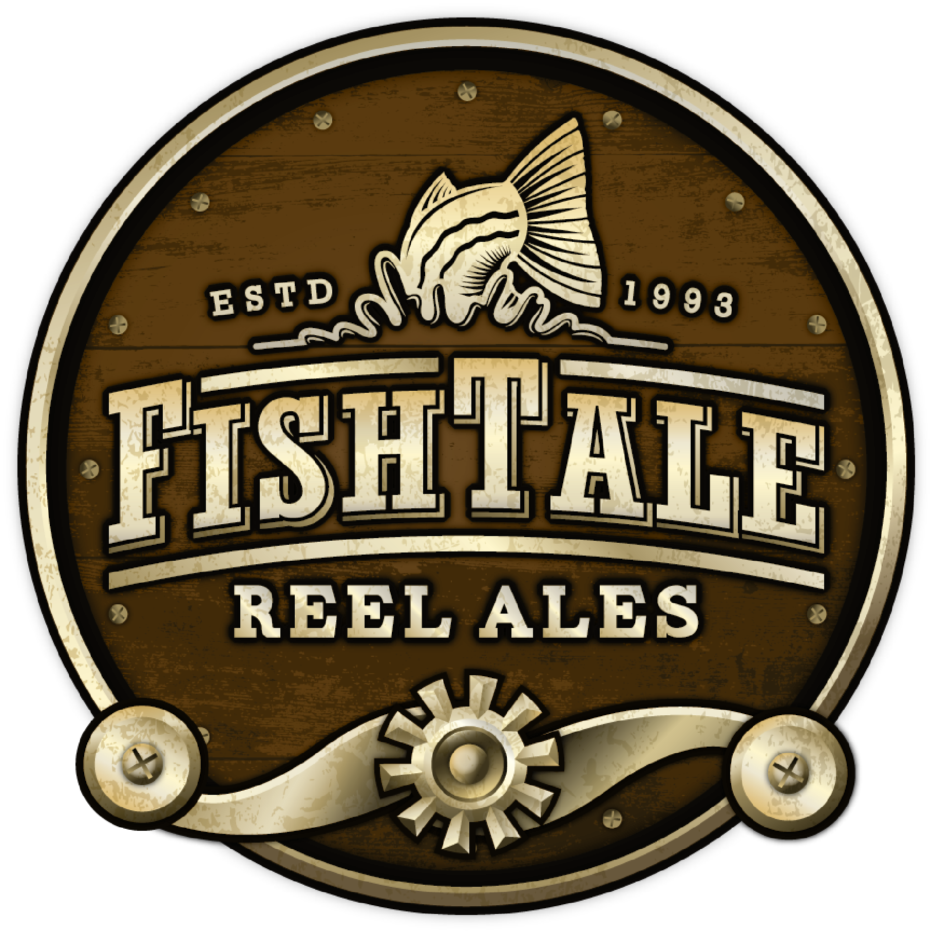 Fish Tale Reel Ales - New Logo round sticker