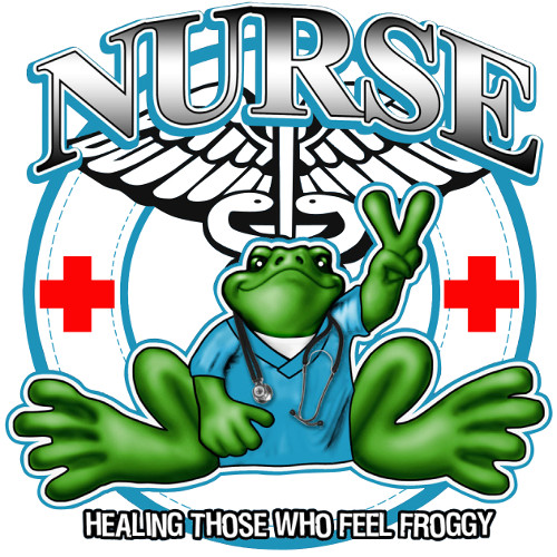 PEACE FROG NURSE STICKER