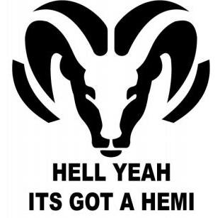 ram hemi decal hell yeah decal