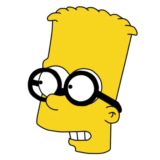 bart-simpson-NERD GLASSES Sticker