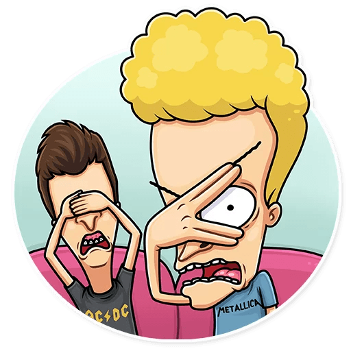 beavis and butthead mtv funny cartoon sticker_27