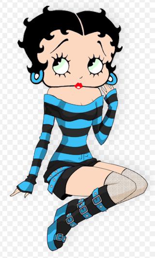 betty boop blue dress sticker 2