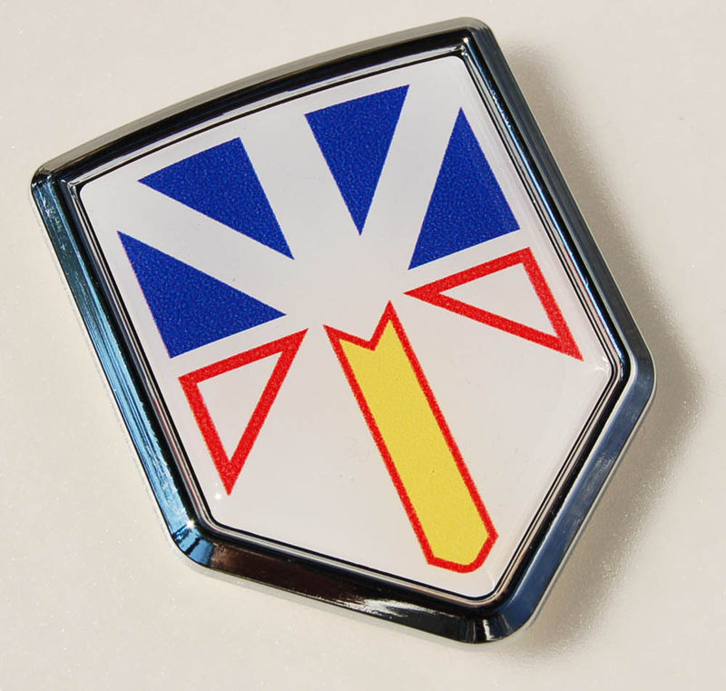 Canada Newfoundland Flag Crest Car Chrome Emblem Decal