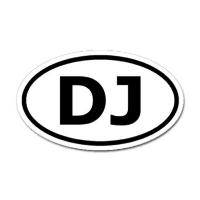 DJ OVAL STICKER