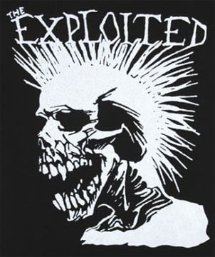 Explolted PUNK ROCK BAND LOGO Heavey Metal Guitar