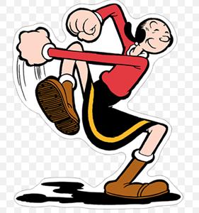 OLIVE OIL STOMP POPEYE FUNNY WINDOW STICKER